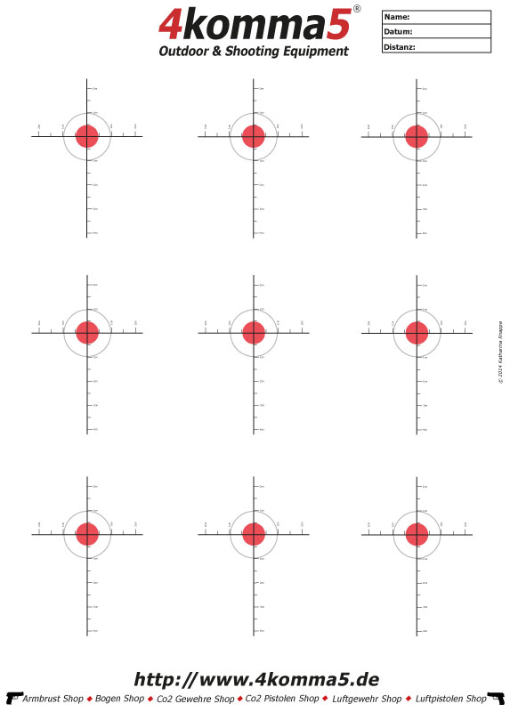 Zielscheiben Zum Ausdrucken Fur Luftgewehr Und Luftpistole
