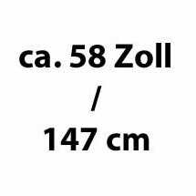 ca. 58 Zoll / 147 cm