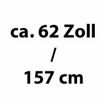 ca. 62 Zoll / 157 cm