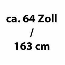 ca. 64 Zoll / 163 cm