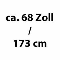 ca. 68 Zoll / 173 cm