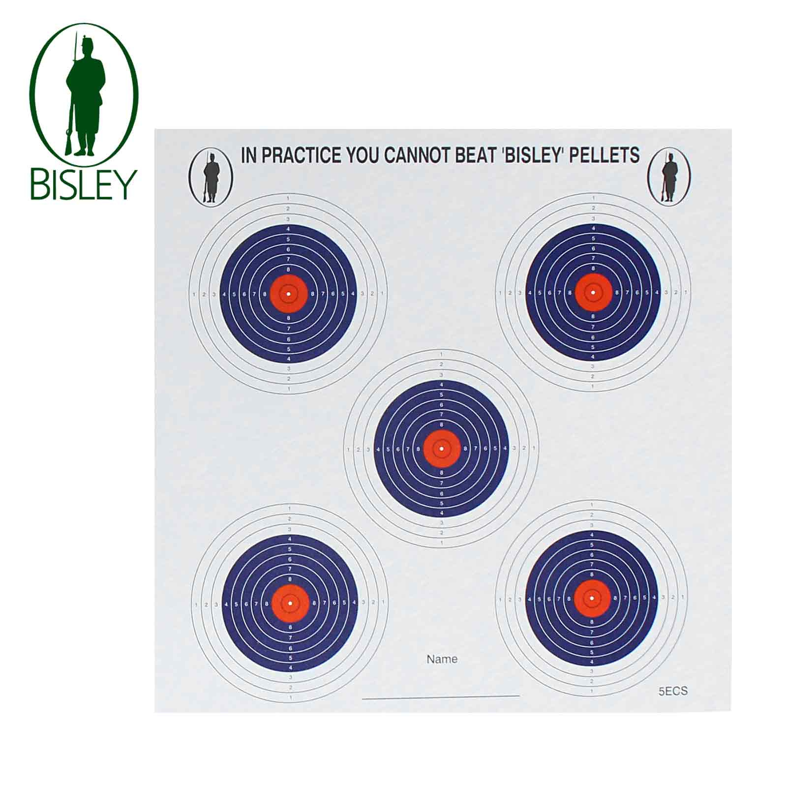 Bisley Zielscheiben Five Targets 50er Pack 14 x 14 cm