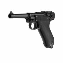 Luftpistolenset Umarex Legends Pistole P08 - 4,5 mm Stahl BB Co2-Pistole in Metallausführung mit Blowback (P18) + 10 Co2-Kapseln Umarex + 1500 Stahl-BBs Umarex