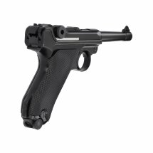 Luftpistolenset Umarex Legends Pistole P08 - 4,5 mm Stahl BB Co2-Pistole in Metallausführung mit Blowback (P18) + 10 Co2-Kapseln Umarex + 1500 Stahl-BBs Umarex