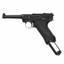 Luftpistolenset Umarex Legends Pistole P08 - 4,5 mm Stahl BB Co2-Pistole in Metallausführung mit Blowback (P18) + 10 Co2-Kapseln + 1500 Stahl-BBs 4komma5