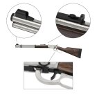 SET Walther Lever Action Steel Finish 4,5 mm Diabolo CO2-Gewehr 88 Gramm Version (P18) + Koffer inklusive 2 Zahlenschlösser + 1000 Diabolos