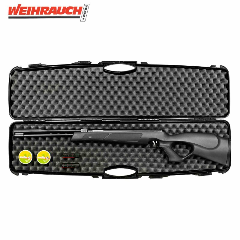 SET Luftgewehr Weihrauch HW 97K Black Line - 4,5 mm Diabolo (P18) + Koffer inklusive 2 Zahlenschlösser + 1000 Diabolos