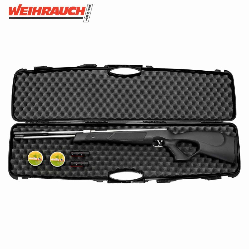 SET Luftgewehr Weihrauch HW 97K Black Line STL - 4,5 mm Diabolo (P18) + Koffer inklusive 2 Zahlenschlösser + 1000 Diabolos