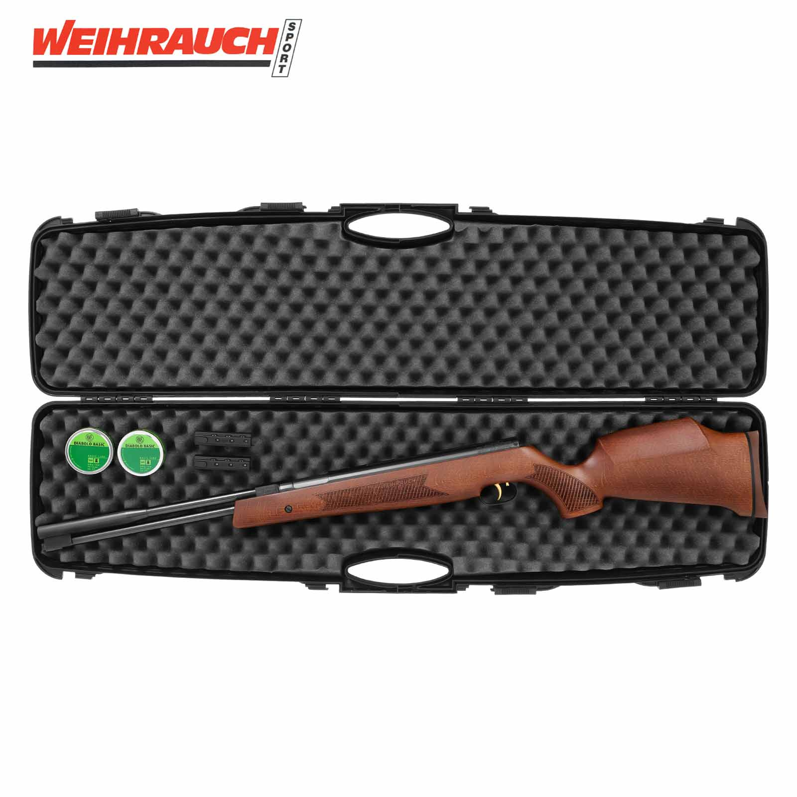 SET Luftgewehr Weihrauch HW 97K 4,5 mm (P18) + Koffer inklusive 2 Zah