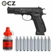 Luftpistolenset CZ 75 4,5 mm Stahl BB Co2-Pistole...