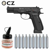 Luftpistolenset CZ 75 4,5 mm Stahl BB Co2-Pistole...