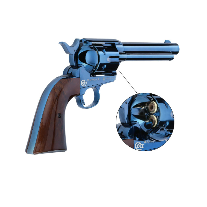 Komplettset Colt Single Action Army® 45 blue Co2-Revolver Kaliber 4,5