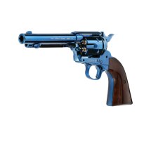 Komplettset Colt Single Action Army® 45 blue Co2-Revolver Kaliber 4,5 mm BB (P18) + 10 Co2-Kapseln + 1500 Stahl-BBs 4komma5