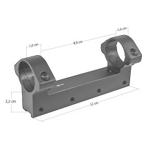 Walther Lock Down einteilige Montageschiene ø 30 mm - für 11 mm Prismenschiene