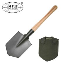 MFH Feldspaten mit Holzstiel - inklusive Tasche