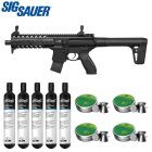 Komplettset SIG SAUER MPX Co2-Gewehr Schwarz 4,5 mm Diabolo (P18) + 5 x 88 g Co2-Kapseln + 2000 Diabolos