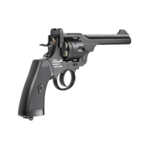 Komplettset Co2-Revolver Webley MK VI 4,5 mm BB (P18) + 10 Co2-Kapseln + 1500 Stahl-BBs 4komma5