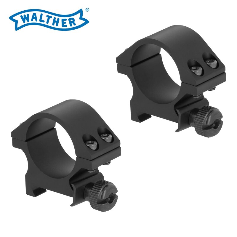 Walther HighPower Montage für Optik mit 25,4 mm Rohrdurchmesser für 22 mm Weaverschiene