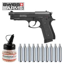 Komplettset Swiss Arms P92 Co2-Pistole Vollmetall...