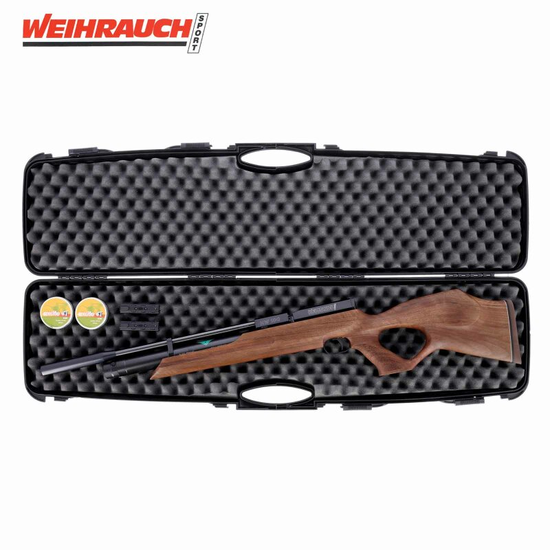 SET Weihrauch HW 100 T Pressluftgewehr 4,5 mm (P18) + Koffer inklusive 2 Zahlenschlösser + 1000 Diabolos