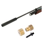 SET Weihrauch HW 100 T Pressluftgewehr mit Schalldämpfer und langem Lauf 4,5 mm (P18) + Koffer inklusive 2 Zahlenschlösser + 1000 Umarex Mosquito Diabolos