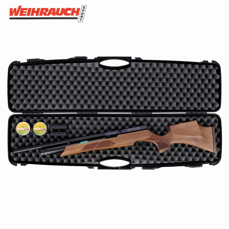 SET Weihrauch HW 100 S FSB Pressluftgewehr 4,5 mm (P18) + Koffer inklusive 2 Zahlenschlösser + 1000 Diabolos