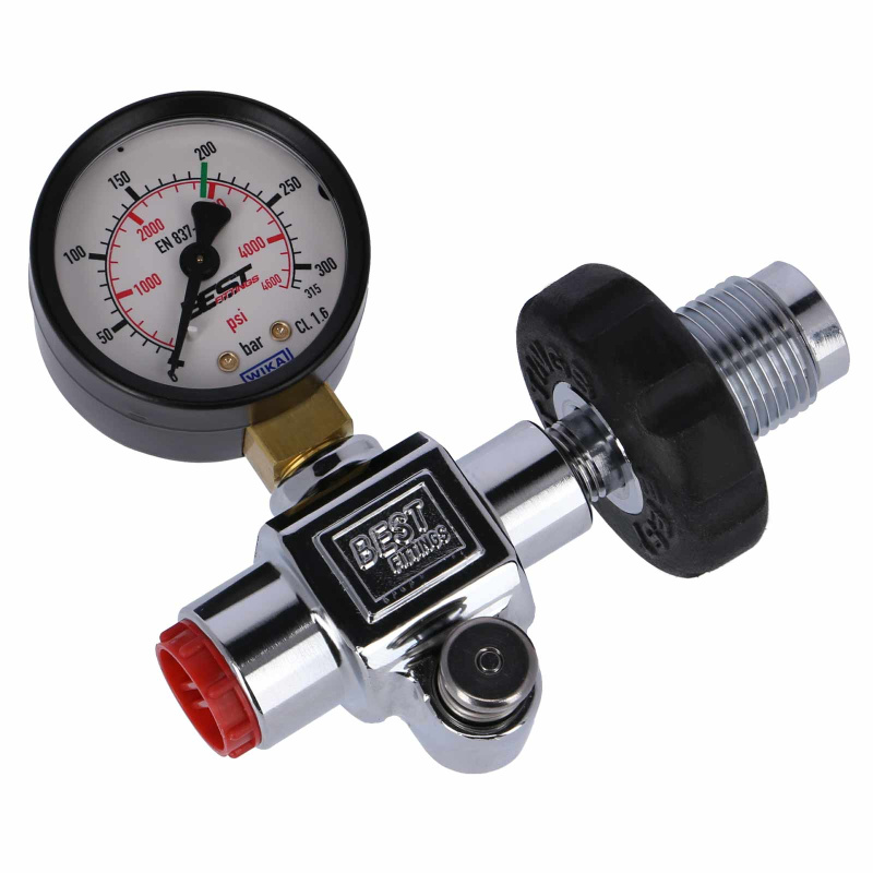 Best Fittings DIN Airgun Charging Kit Manometer mit Füllschlauch