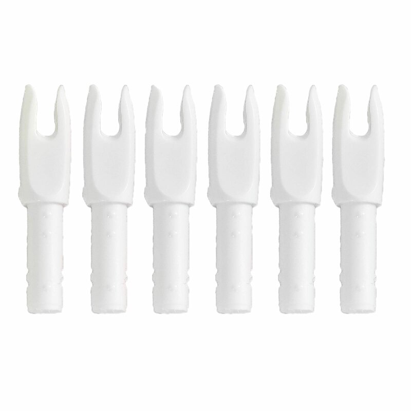 6-er Pack Easton G-Nock Small Groove (kleine Nockbettöffnung) Weiß