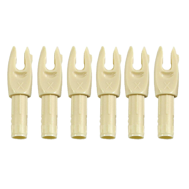 6-er Pack Easton X-Nock Large Groove (große Nockbettöffnung) Bone