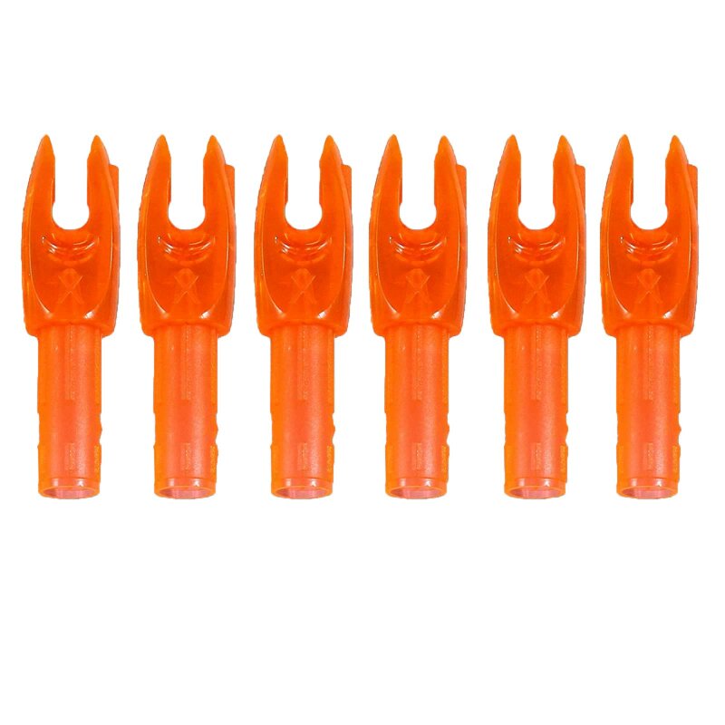 6-er Pack Easton X-Nock Large Groove (große Nockbettöffnung) Orange