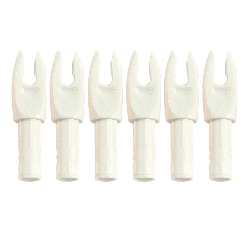 6-er Pack Easton X-Nock Large Groove (große Nockbettöffnung) Weiß