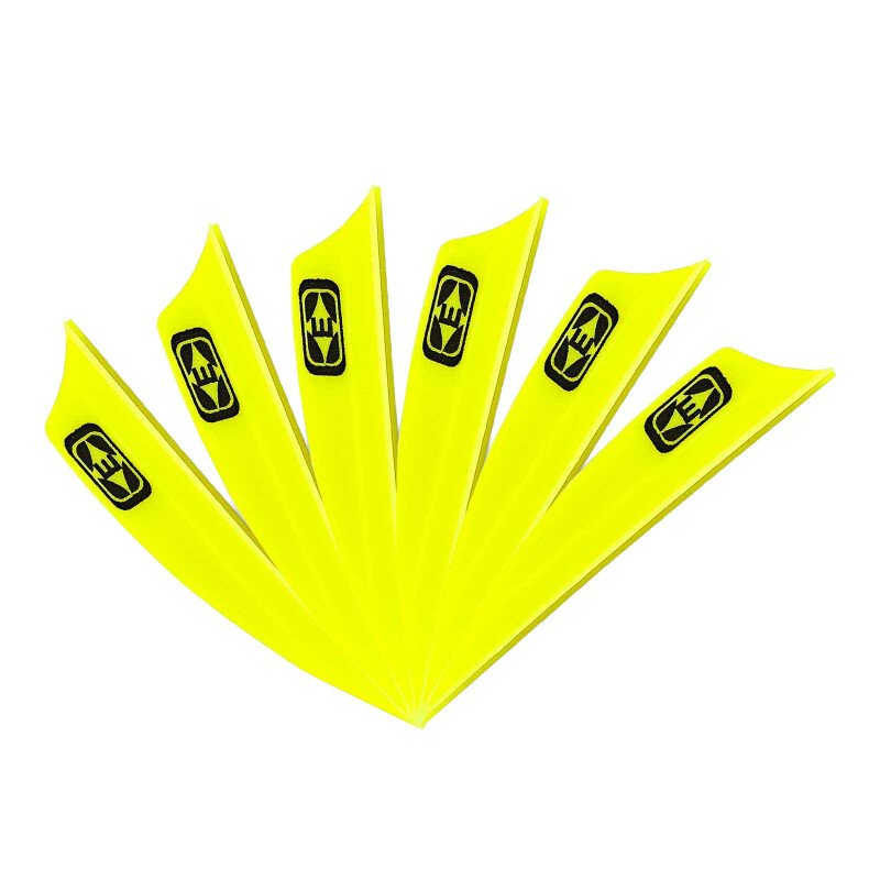 6-er Pack Easton Tite Flight Vanes 2" (ca. 5,08 cm) Shield Form Gelb
