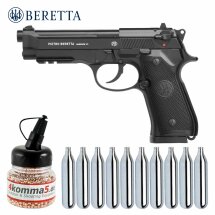 Luftpistolenset Beretta M92A1 4,5 mm Stahl BB Co2-Pistole...