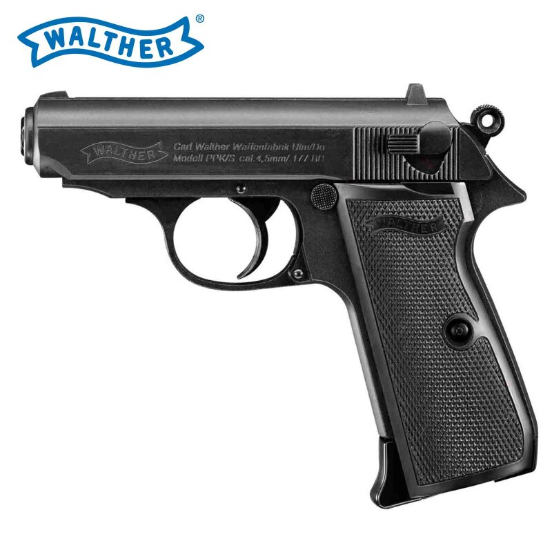 Walther PPK/S Co2-Pistole Blow Back Kaliber 4,5 mm Stahl BB (P18)