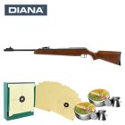 SET Diana 48 Seitenspanner Luftgewehr Kaliber 4,5 mm Diabolo (P18) + 1000 Diabolos + 100 Scheiben + Kugelfang