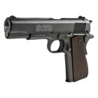 SET Swiss Arms P1911 Co2-Pistole Blow Back 4,5 mm BB (P18) + 4komma5 Stahl BBs + Co2-Kapseln