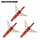 3 Jagdspitzen Hawk® Rot mit 2 Klingen - schraubbar