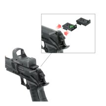 Superset Umarex Racegun SET mit LPV 4,5 mm Stahl BB Blowback Co2-Pistole (P18)