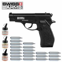 Superset Swiss Arms P84 Co2-Pistole Kaliber 4,5 mm Stahl...