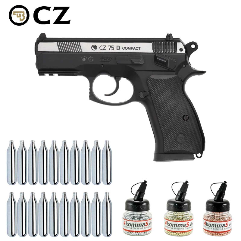 Superset CZ75D Compact 4,5 mm Stahl BB Dual Tone Co2 Pistole Non Blow Back (P18)
