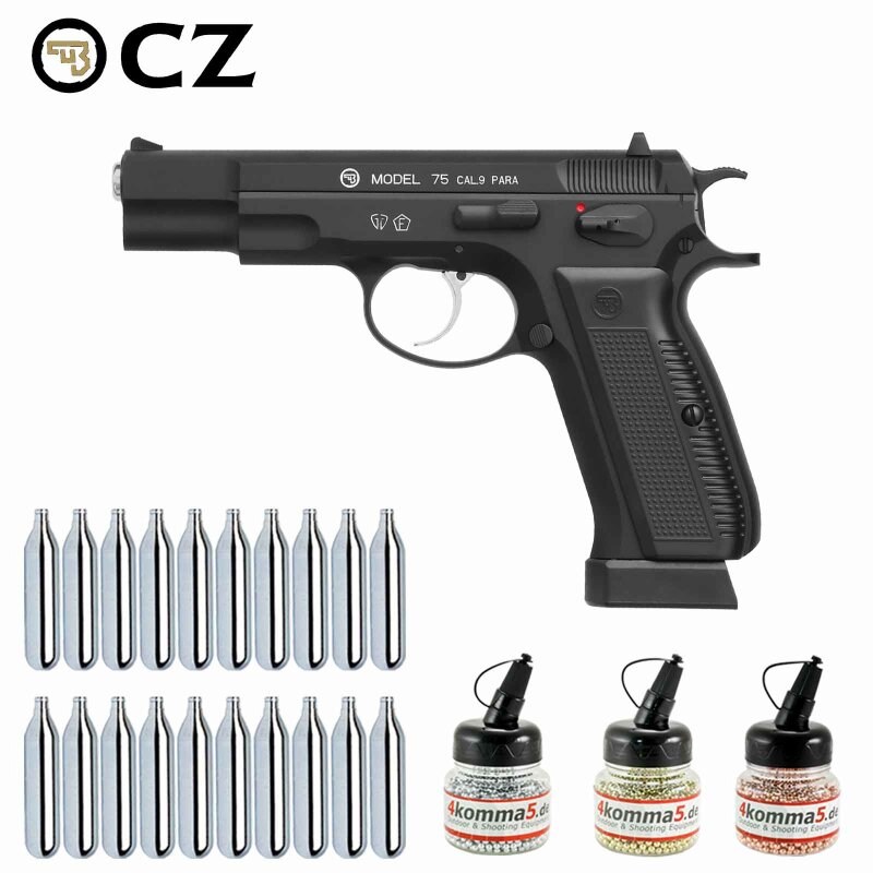 Superset CZ 75 4,5 mm Stahl BB Co2-Pistole Vollmetall Blow Back (P18)