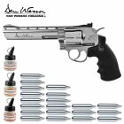 Superset Co2 Revolver Dan Wesson 6" 4,5 mm Stahl BB Silber (P18)