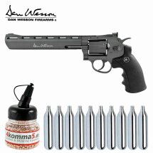 Set Co2 Revolver Dan Wesson 8" 4,5 mm Stahl BB (P18)