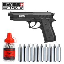 SET Swiss Arms PT92 Co2-Pistole Kaliber 4,5 mm Stahl BB...