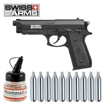 SET Swiss Arms PT92 Co2-Pistole Kaliber 4,5 mm Stahl BB...