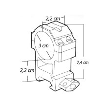 UTG 30 mm High Pro Max Picatinny-/Weaverringe 22 mm breit...