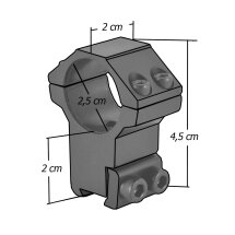 UTG 1" High Montageringe mit Stopperstift 20 mm breit - 2 Stück