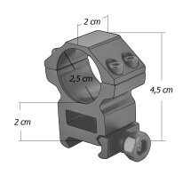 UTG 1" High Picatinny-/Weaverringe 20 mm breit  - 2...