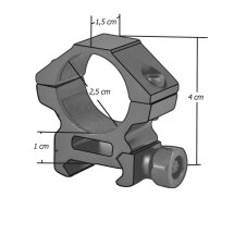 UTG 1" Low Picatinny-/Weaverringe 15 mm breit  - 2...