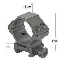 UTG 30 mm Low Picatinny-/Weaverringe 20 mm breit  - 2 Stück